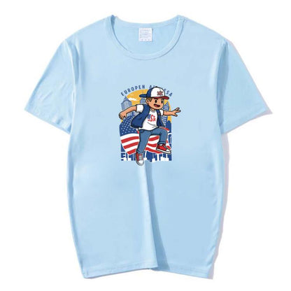 Boy Printed Round Neck Modal Short Sleeve T-shirt Print On Your Demand, XXXXL, POD T-Shirt, XXXXXL, XXXXXL