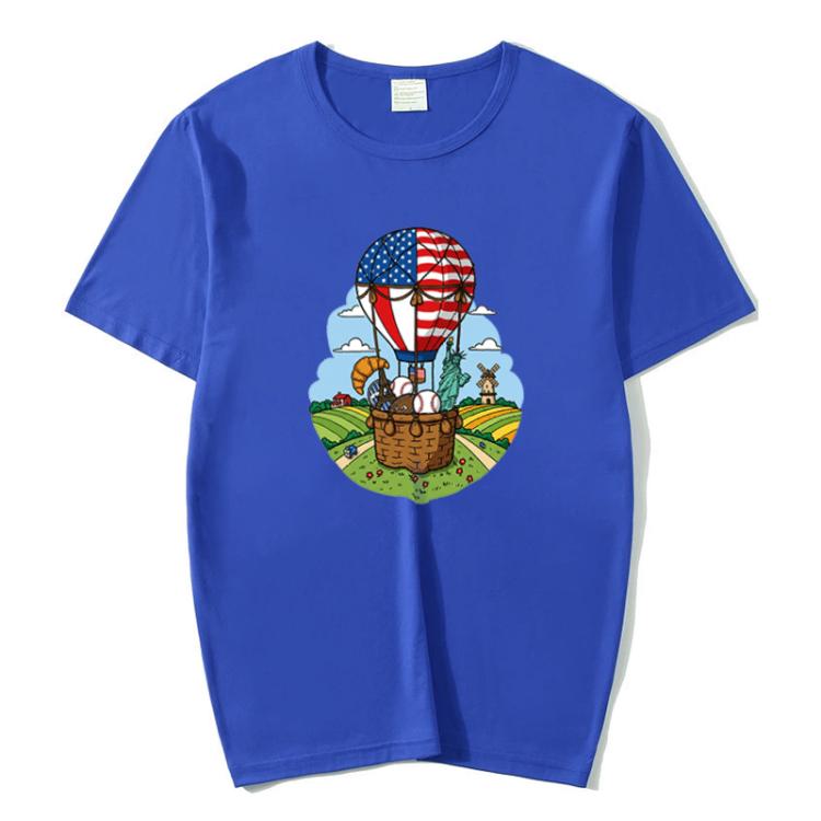 Balloon Printed Round Neck Modal Short Sleeve T-shirt Print On Your Demand, S, M, L, XL, XXL, XXXL