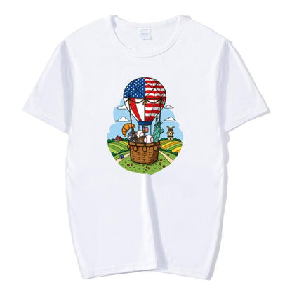 Balloon Printed Round Neck Modal Short Sleeve T-shirt Print On Your Demand, S, M, L, XL, XXL, XXXL