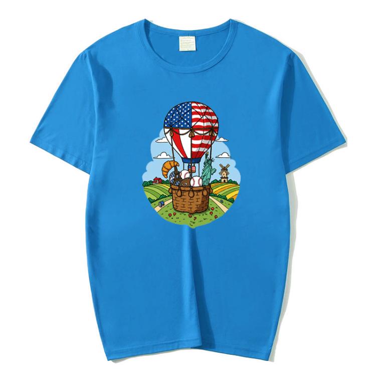 Balloon Printed Round Neck Modal Short Sleeve T-shirt Print On Your Demand, S, M, L, XL, XXL, XXXL