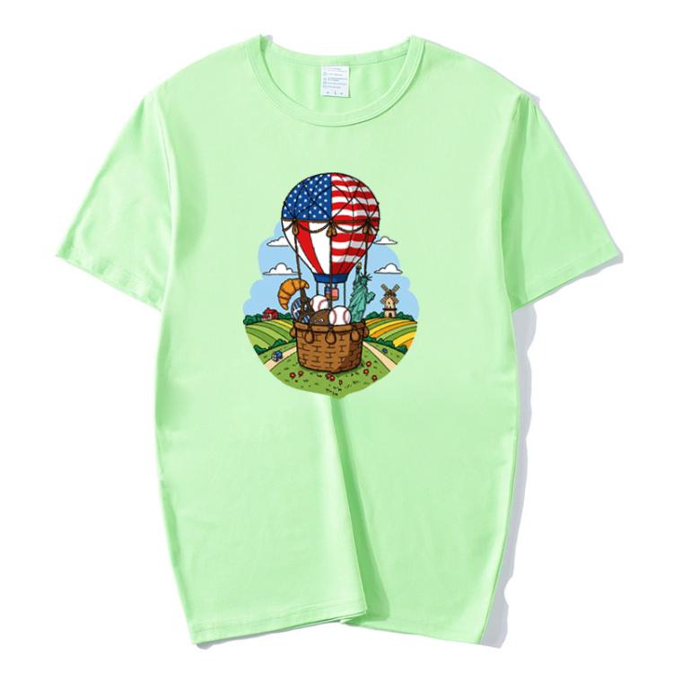 Balloon Printed Round Neck Modal Short Sleeve T-shirt Print On Your Demand, S, M, L, XL, XXL, XXXL