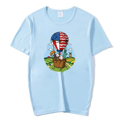 Balloon Printed Round Neck Modal Short Sleeve T-shirt Print On Your Demand, S, M, L, XL, XXL, XXXL