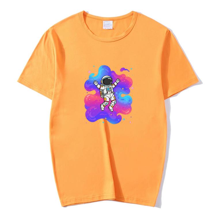 Astronaut Printed Round Neck Modal Short Sleeve T-shirt Print On Your Demand, S, POD T-shirt, M, L, XL, XXL, XXXL