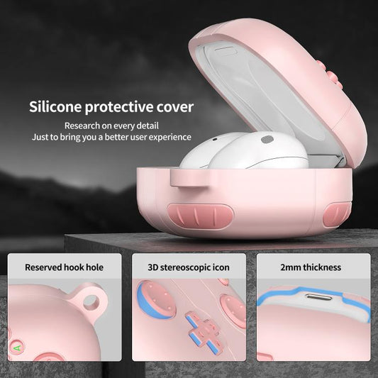 Retro Game Console Style Silicone Earbuds Case, For Samsung Galaxy Buds Core, For Samsung Galaxy Buds3 FE, For Samsung Galaxy Buds3 / Buds3 Pro, For Samsung Galaxy Buds Live