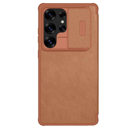 NILLKIN QIN Series Pro Sliding Camera Cover Design Leather Phone Case, For Samsung Galaxy S25 Edge 5G, For Samsung Galaxy S25 Ultra 5G