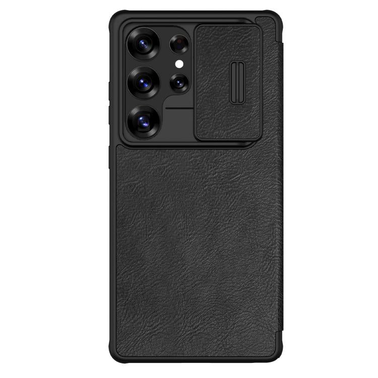 NILLKIN QIN Series Pro Sliding Camera Cover Design Leather Phone Case, For Samsung Galaxy S25 Edge 5G, For Samsung Galaxy S25 Ultra 5G