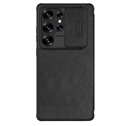 NILLKIN QIN Series Pro Sliding Camera Cover Design Leather Phone Case, For Samsung Galaxy S25 Edge 5G, For Samsung Galaxy S25 Ultra 5G