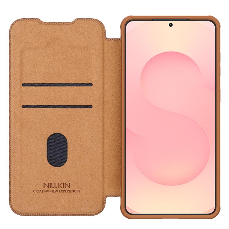 NILLKIN QIN Series Pro Sliding Camera Cover Design Leather Phone Case, For Samsung Galaxy S25 Edge 5G, For Samsung Galaxy S25 Ultra 5G