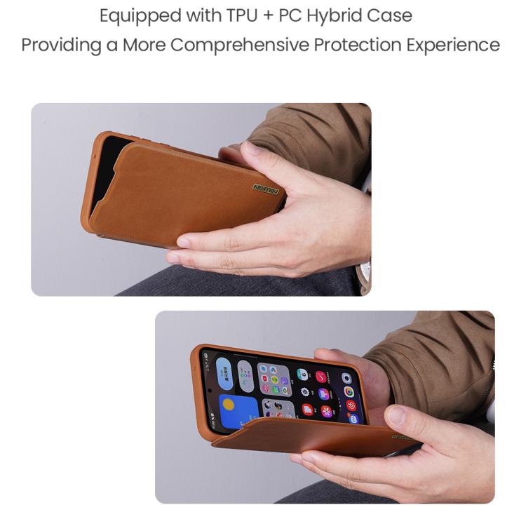 NILLKIN QIN Series Pro Sliding Camera Cover Design Leather Phone Case, For Samsung Galaxy S25 Edge 5G, For Samsung Galaxy S25 Ultra 5G
