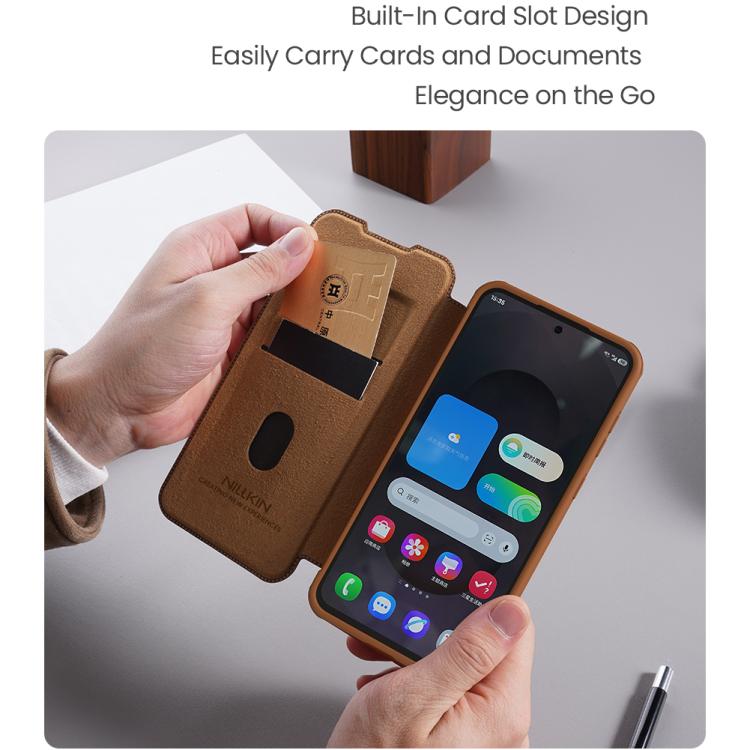 NILLKIN QIN Series Pro Sliding Camera Cover Design Leather Phone Case, For Samsung Galaxy S25 Edge 5G, For Samsung Galaxy S25 Ultra 5G