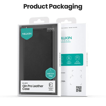 NILLKIN QIN Series Pro Sliding Camera Cover Design Leather Phone Case, For Samsung Galaxy S25 Edge 5G, For Samsung Galaxy S25 Ultra 5G