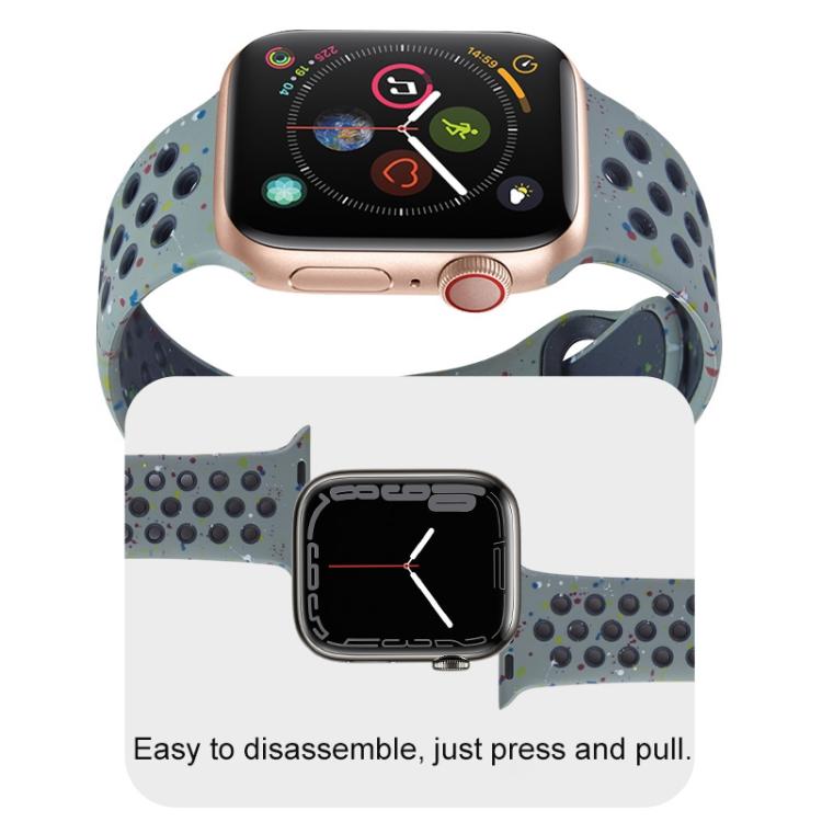 Coloful Silicone Watch Band, For Apple Watch 46mm / 49mm / 45mm / 44mm, For Apple Watch 42mm / 41mm / 40mm / 38mm