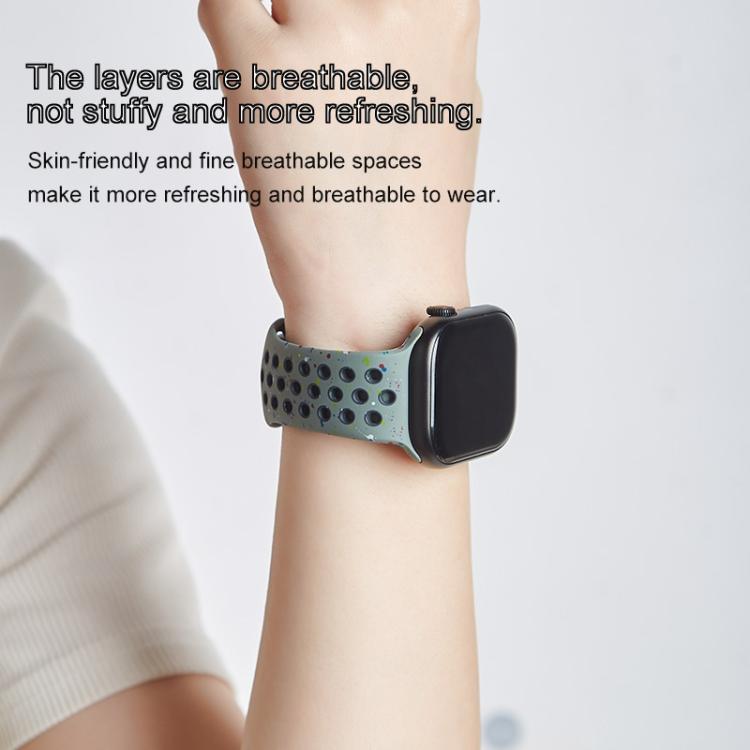 Coloful Silicone Watch Band, For Apple Watch 46mm / 49mm / 45mm / 44mm, For Apple Watch 42mm / 41mm / 40mm / 38mm