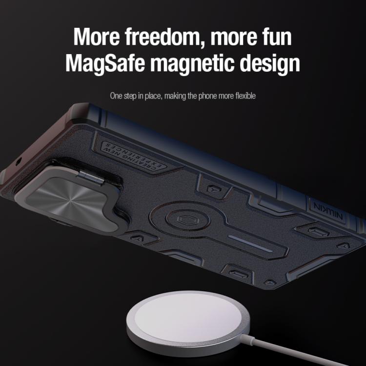 NILLKIN Black Rhino Prop MagSafe Magnetic PC Phone Case, For Samsung Galaxy S25 Ultra 5G