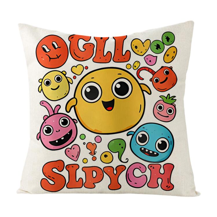Funny Face Printed Sofa Pillow Case No Core Print On Your Demand, 35x35cm, 40x40cm, 45x45cm, 50x50cm, 60x60cm
