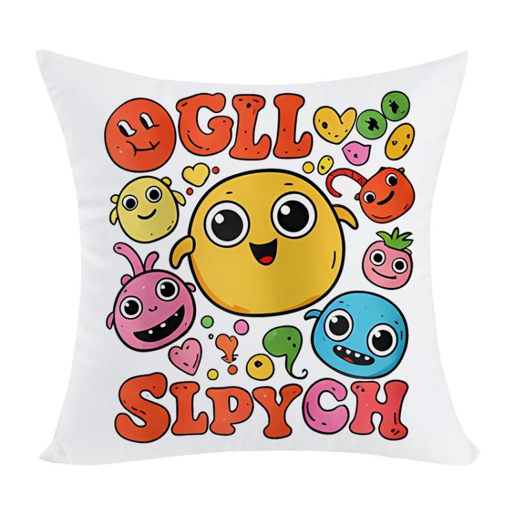 Funny Face Printed Sofa Pillow Case No Core Print On Your Demand, 35x35cm, 40x40cm, 45x45cm, 50x50cm, 60x60cm