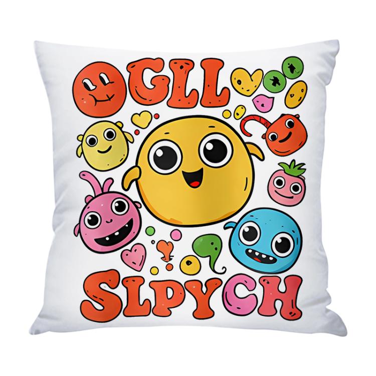 Funny Face Printed Sofa Pillow Case No Core Print On Your Demand, 35x35cm, 40x40cm, 45x45cm, 50x50cm, 60x60cm