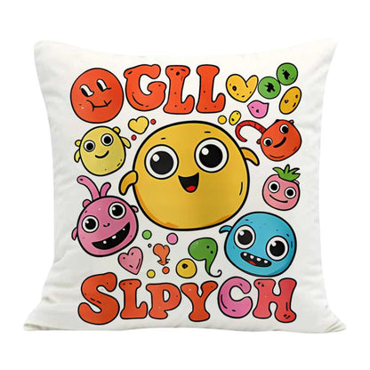 Funny Face Printed Sofa Pillow Case No Core Print On Your Demand, 35x35cm, 40x40cm, 45x45cm, 50x50cm, 60x60cm