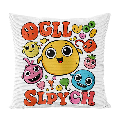 Funny Face Printed Sofa Pillow Case No Core Print On Your Demand, 35x35cm, 40x40cm, 45x45cm, 50x50cm, 60x60cm