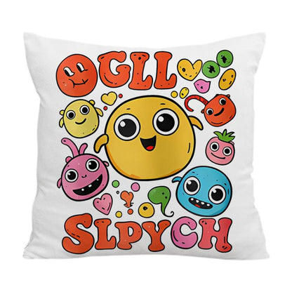 Funny Face Printed Sofa Pillow Case No Core Print On Your Demand, 35x35cm, 40x40cm, 45x45cm, 50x50cm, 60x60cm