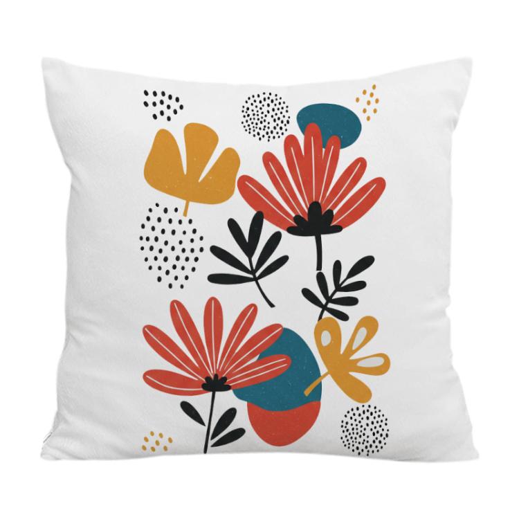 Flowers Printed Sofa Pillow Case No Core Print On Your Demand, 35x35cm, 40x40cm, 45x45cm, 50x50cm, 60x60cm