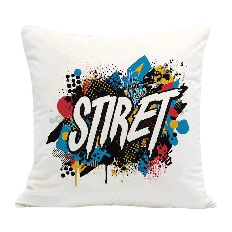 Alphabet Printed Sofa Pillow With Core Print On Your Demand, 35x35cm, 40x40cm, 45x45cm, 50x50cm, 60x60cm