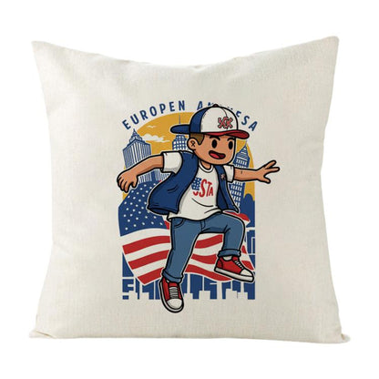 Boy Printed Sofa Pillow With Core Print On Your Demand, 35x35cm, 40x40cm, 45x45cm, 50x50cm, 60x60cm