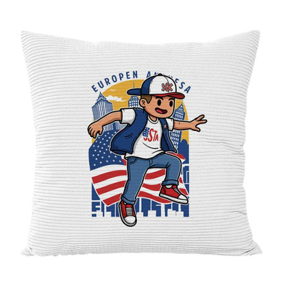 Boy Printed Sofa Pillow With Core Print On Your Demand, 35x35cm, 40x40cm, 45x45cm, 50x50cm, 60x60cm
