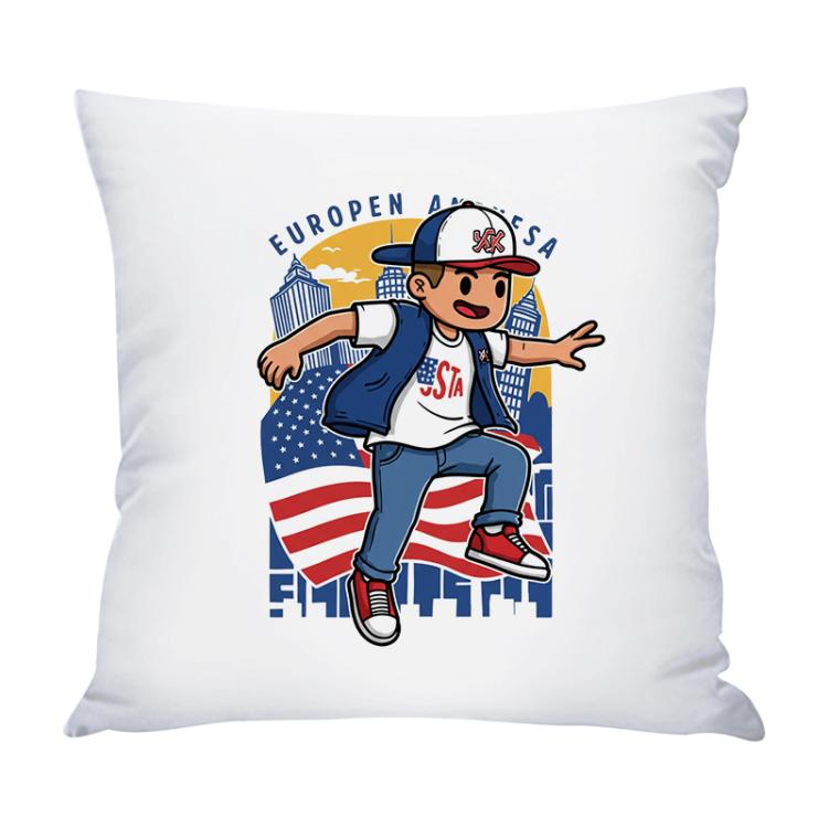 Boy Printed Sofa Pillow With Core Print On Your Demand, 35x35cm, 40x40cm, 45x45cm, 50x50cm, 60x60cm