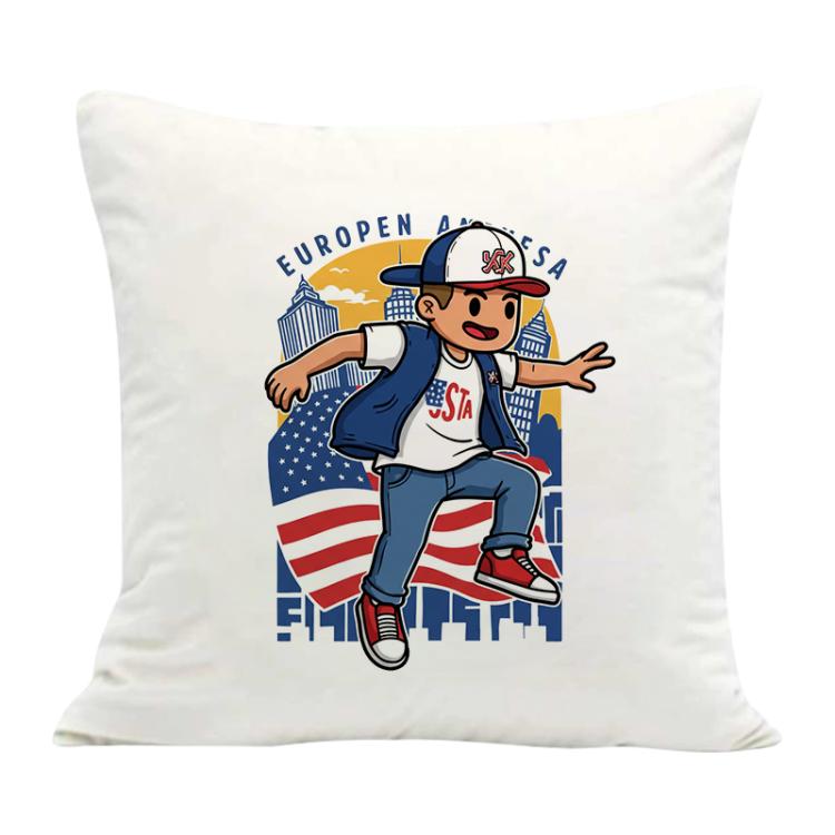 Boy Printed Sofa Pillow With Core Print On Your Demand, 35x35cm, 40x40cm, 45x45cm, 50x50cm, 60x60cm