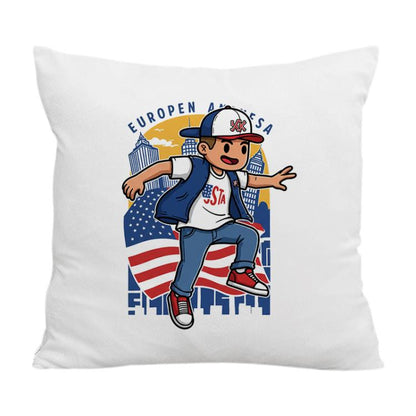 Boy Printed Sofa Pillow With Core Print On Your Demand, 35x35cm, 40x40cm, 45x45cm, 50x50cm, 60x60cm