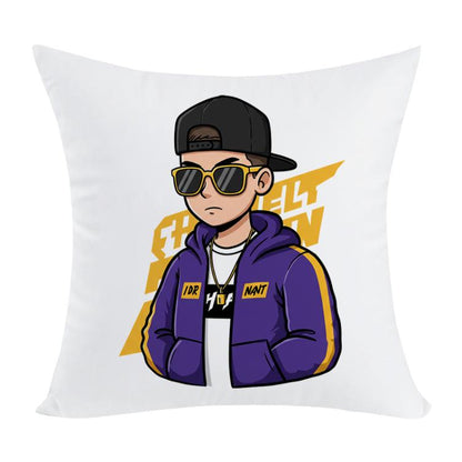 Hipster Printed Sofa Pillow With Core Print On Your Demand, 35x35cm, 40x40cm, 45x45cm, 50x50cm, 60x60cm