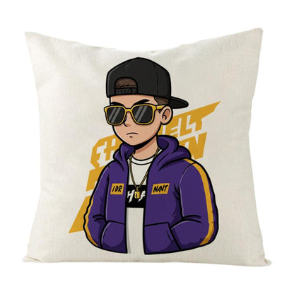 Hipster Printed Sofa Pillow With Core Print On Your Demand, 35x35cm, 40x40cm, 45x45cm, 50x50cm, 60x60cm