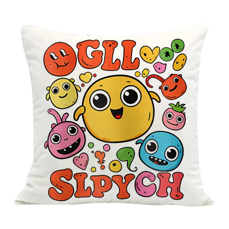 Funny Face Printed Sofa Pillow With Core Print On Your Demand, 35x35cm, 40x40cm, 45x45cm, 50x50cm, 60x60cm