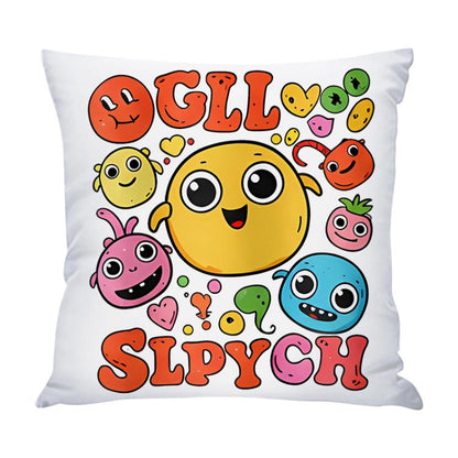 Funny Face Printed Sofa Pillow With Core Print On Your Demand, 35x35cm, 40x40cm, 45x45cm, 50x50cm, 60x60cm