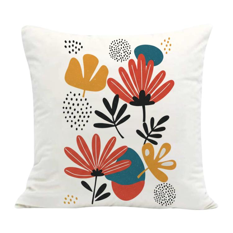 Flowers Printed Sofa Pillow With Core Print On Your Demand, 35x35cm, 40x40cm, 45x45cm, 50x50cm, 60x60cm