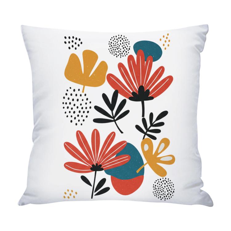 Flowers Printed Sofa Pillow With Core Print On Your Demand, 35x35cm, 40x40cm, 45x45cm, 50x50cm, 60x60cm