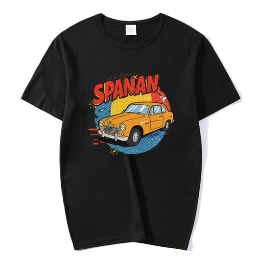 T-shirt à manches courtes en modal à col rond imprimé voiture sur demande, S, M, L, XL, XXL, XXXL, XXXXL, XXXXXL