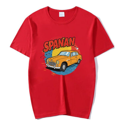 Car Printed Round Neck Modal Short Sleeve T-shirt Print On Your Demand, S, M, L, XL, XXL, XXXL, XXXXL, XXXXXL