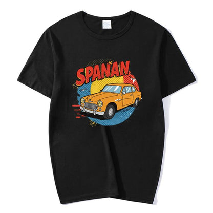Car Printed Round Neck Modal Short Sleeve T-shirt Print On Your Demand, S, M, L, XL, XXL, XXXL, XXXXL, XXXXXL