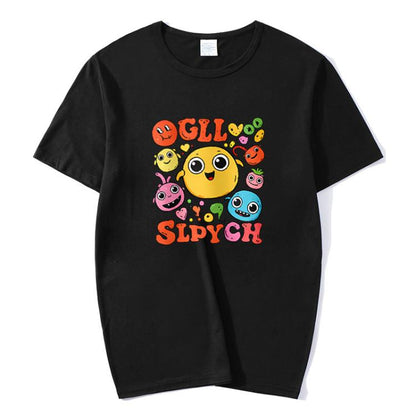 Funny Face Printed Round Neck Modal Short Sleeve T-shirt Print On Your Demand, S, M, L, XL, XXL, XXXL, XXXXL, XXXXXL
