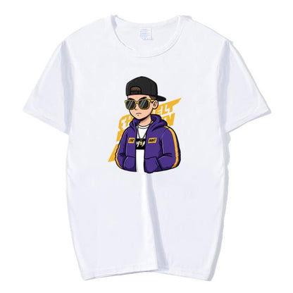 Hipster Printed Round Neck Modal Short Sleeve T-shirt Print On Your Demand, S, M, L, XL, XXL, XXXL, XXXXL, XXXXXL