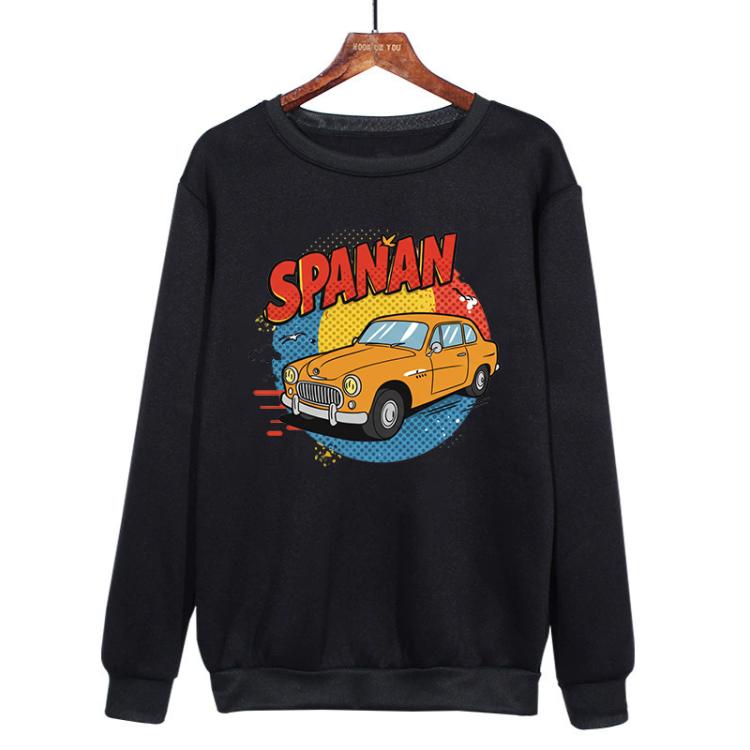 Car Printed Casual Loose Round Neck Sweatshirt Print On Your Demand, XS, S, M, L, XL, XXL, XXXL