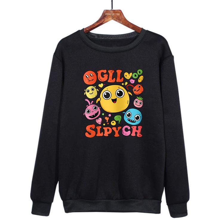 Funny Face Printed Casual Loose Round Neck Sweatshirt Print On Your Demand, XS, S, M, L, XL, XXL, XXXL