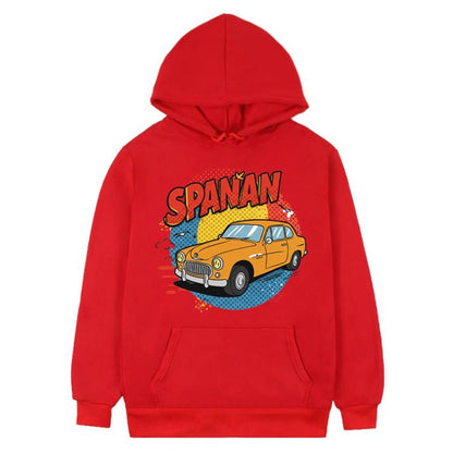 Car Printed Fleece Hooded Sweatshirt Print On Your Demand, XS, S, M, L, XL, XXL, XXXL