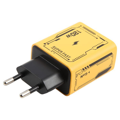 AR-PD14 GaN 120W Charge Adapter 4 Port 2 PD 2 QC 3.0 USB and USB-C / Type-C Fast Charger, EU Plug, US Plug