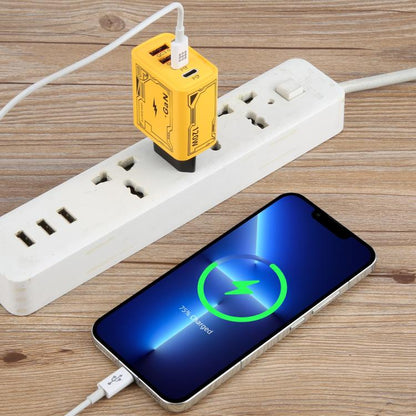 KO-72 GaN 120W Charge Adapter 4 Port 2 PD 2 QC 3.0 USB and USB-C / Type-C Fast Charger