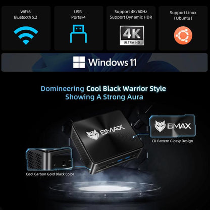 BMAX B9 Power Windows 11 Mini PC, Intel Core i9-12900H, Support 3 Monitors Output