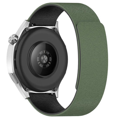 Cloud Wood Grain Silicone Magnetic Watch Band, 22mm