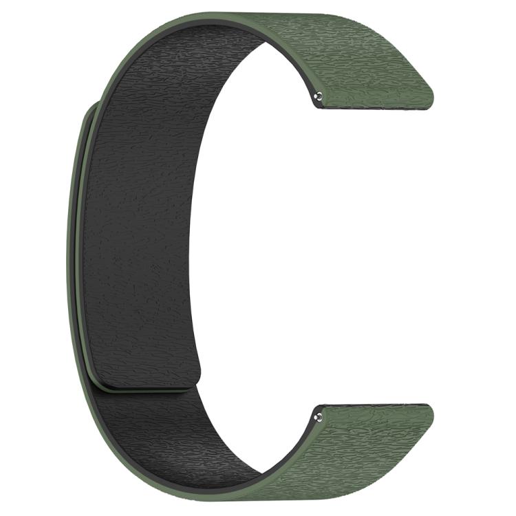 Cloud Wood Grain Silicone Magnetic Watch Band, 22mm